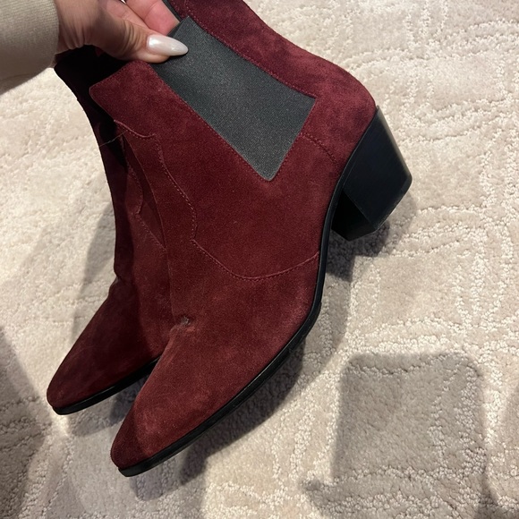 Saint Laurent Ysl Chelsea booties maroon size 37 - Picture 2 of 6
